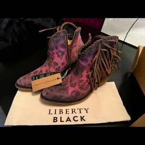 Liberty Black Cheetah Booties